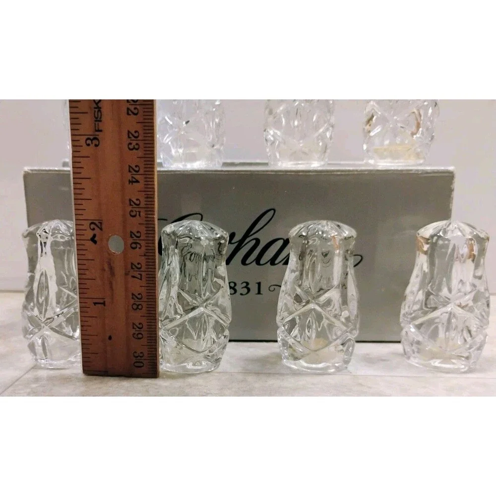 Vintage Gorham Fine Crystal Salt and Pepper Shakers Set of 8 with Original Box